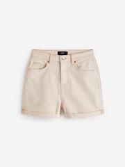 Ecru Mom Comfort Stretch Denim Shorts - Image 5 of 6