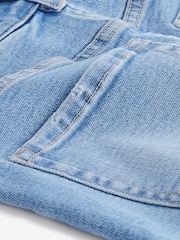 Light Wash Super Soft Raw Hem Denim Shorts - Image 6 of 6