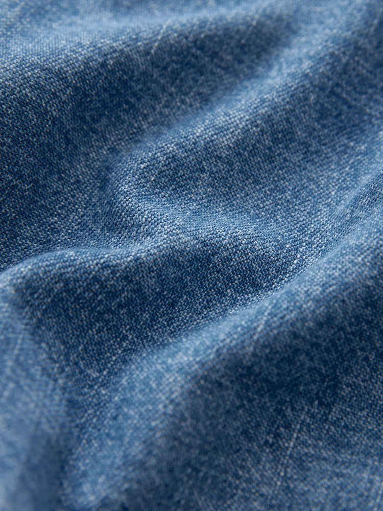 Mid Blue Cargo Utility Lightweight Denim Hourglass Shorts - Image 4 of 7