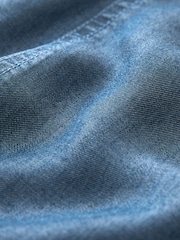 Dunkelblau/Denim - Mittellange Shorts aus TENCEL™ mit Taillenschnürung - Bild 7 von 7
