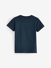 Navy/Red Appliqué Transport 100% Cotton Short Sleeve T-Shirt (3mths-7yrs) - Image 2 of 3