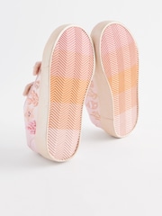 Pink Seashell Standard Fit (F) Embellished Touch Fasten Strap Trainers - Image 7 of 7