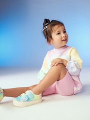 Rainbow Pink Glitter Standard Fit (F) Chunky Trainers With Touch Fastening - Image 1 of 7