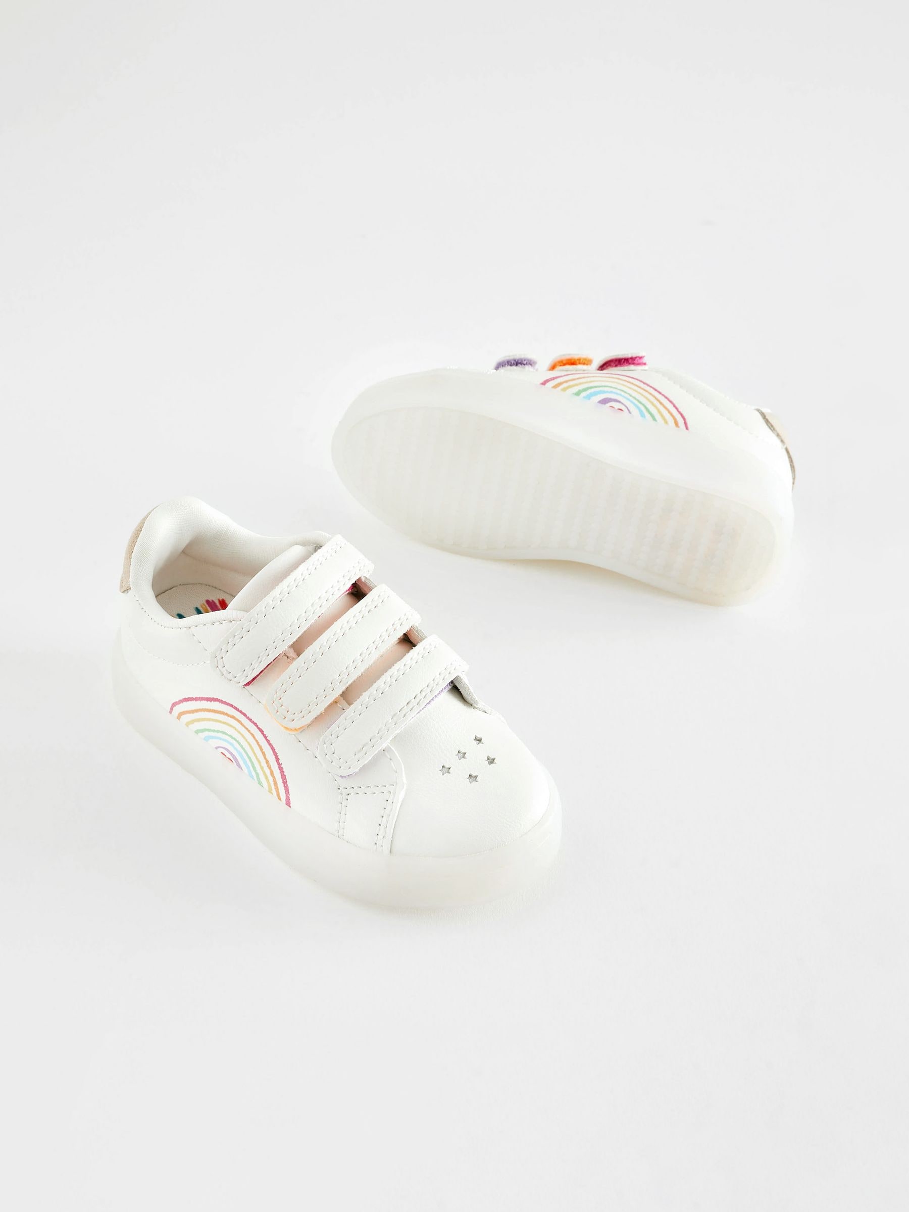 Buy White Rainbow Touch Fasten Light Up Trainers from the Next UK online shop