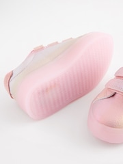 Pink Rainbow Shimmer Touch Fasten Light Up Trainers - Image 5 of 6
