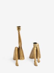 Rockett St George Gold Taper Candle Holder - Image 2 of 4
