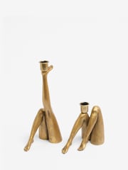 Rockett St George Gold Taper Candle Holder - Image 3 of 4