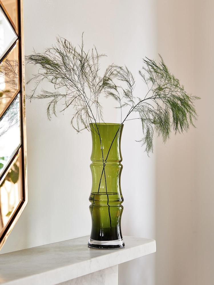 Rockett St George Green Medium Bamboo Vase - Image 1 of 3