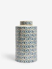 Nina Campbell Blue Printed Vase - Image 3 of 4