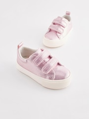 Pink Metallic Standard Fit (F) Chunky Trainers With Touch Fastening - Image 1 of 5