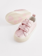 Pink Metallic Standard Fit (F) Chunky Trainers With Touch Fastening - Image 4 of 5