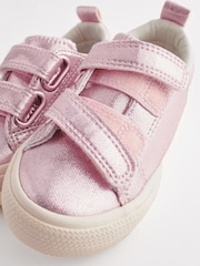 Pink Metallic Standard Fit (F) Chunky Trainers With Touch Fastening - Image 5 of 5