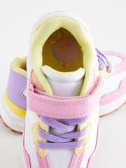 White/Pink/Yellow Elastic Lace Chunky Trainers - Image 5 of 7