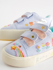 Blue Rainbow Standard Fit (F) Embellished Touch Fasten Strap Trainers - Image 9 of 9