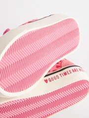 Pink Heart Touch Fasten Strap Printed Trainers - Image 7 of 8