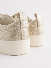 Gold Glitter Standard Fit (F) Chunky Trainers With Touch Fastening - Image 3 of 6