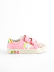 Pink Standard Fit (F) Star Touch Fasten Trainers - Image 2 of 6