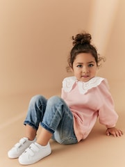 White Standard Fit (F) Chunky Trainers With Touch Fastening - Image 1 of 8