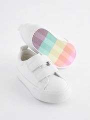 White Standard Fit (F) Chunky Trainers With Touch Fastening - Image 2 of 8