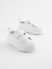 White Standard Fit (F) Chunky Trainers With Touch Fastening - Image 3 of 8