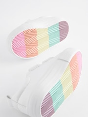 White Standard Fit (F) Chunky Trainers With Touch Fastening - Image 6 of 8