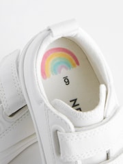 White Standard Fit (F) Chunky Trainers With Touch Fastening - Image 8 of 8