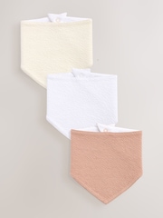 White/Neutral Baby Dribble Bibs 3 Pack - Image 1 of 5