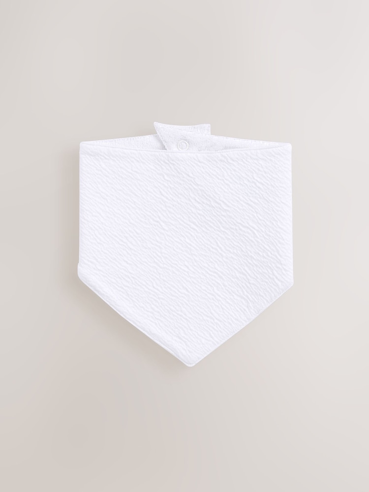 White/Neutral Baby Dribble Bibs 3 Pack - Image 2 of 5