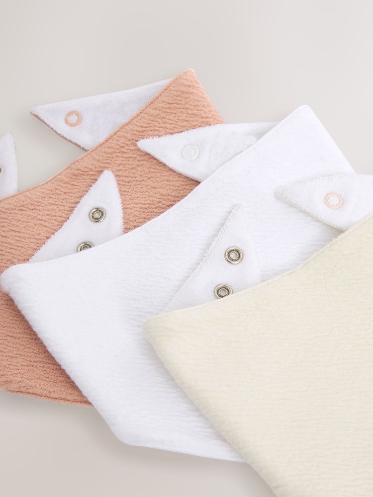 White/Neutral Baby Dribble Bibs 3 Pack - Image 5 of 5