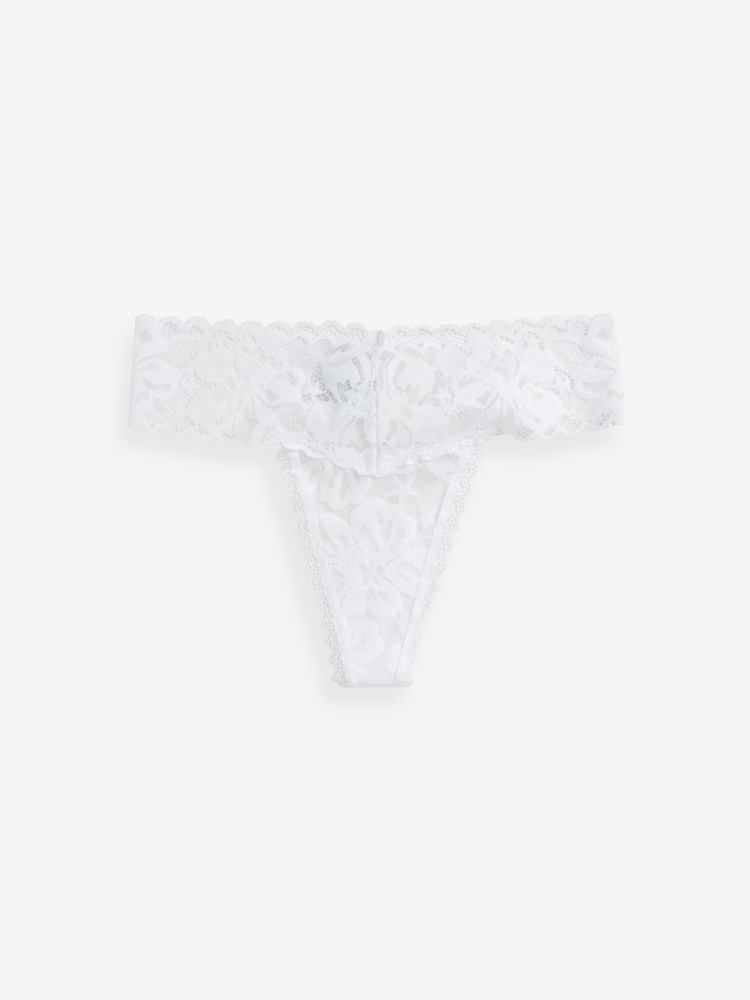 Weiß - Slip mit floraler Spitze, 3er Pack - Image 5 of 6