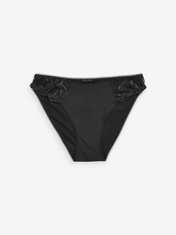 Noir/Crème - Culotte brodée 2 Pack - Image 7 of 8