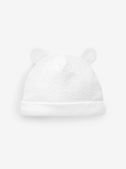 Weiß - Beanie-Jersey-Mütze für Babys im 3er-Pack (0–12 M.) - Image 2 of 3