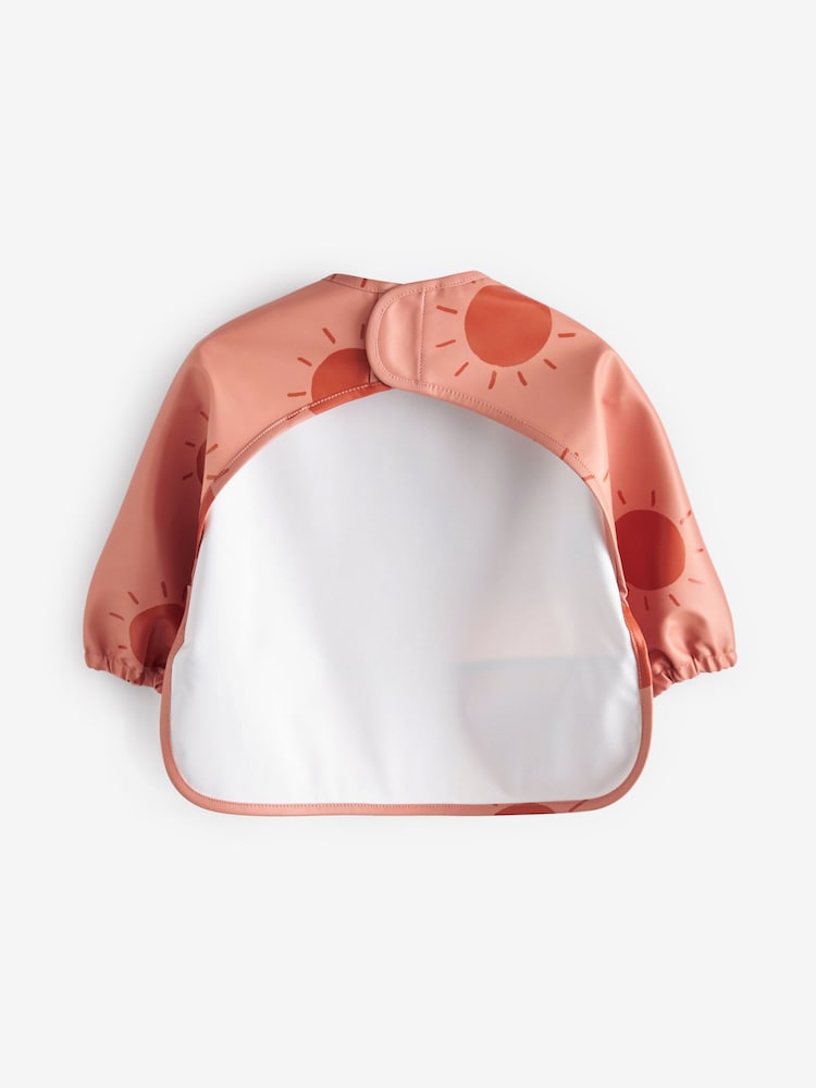 Rust Orange Sun Baby Weaning And Feeding Sleeved Bibs (6mths-3yrs) - Image 2 of 3