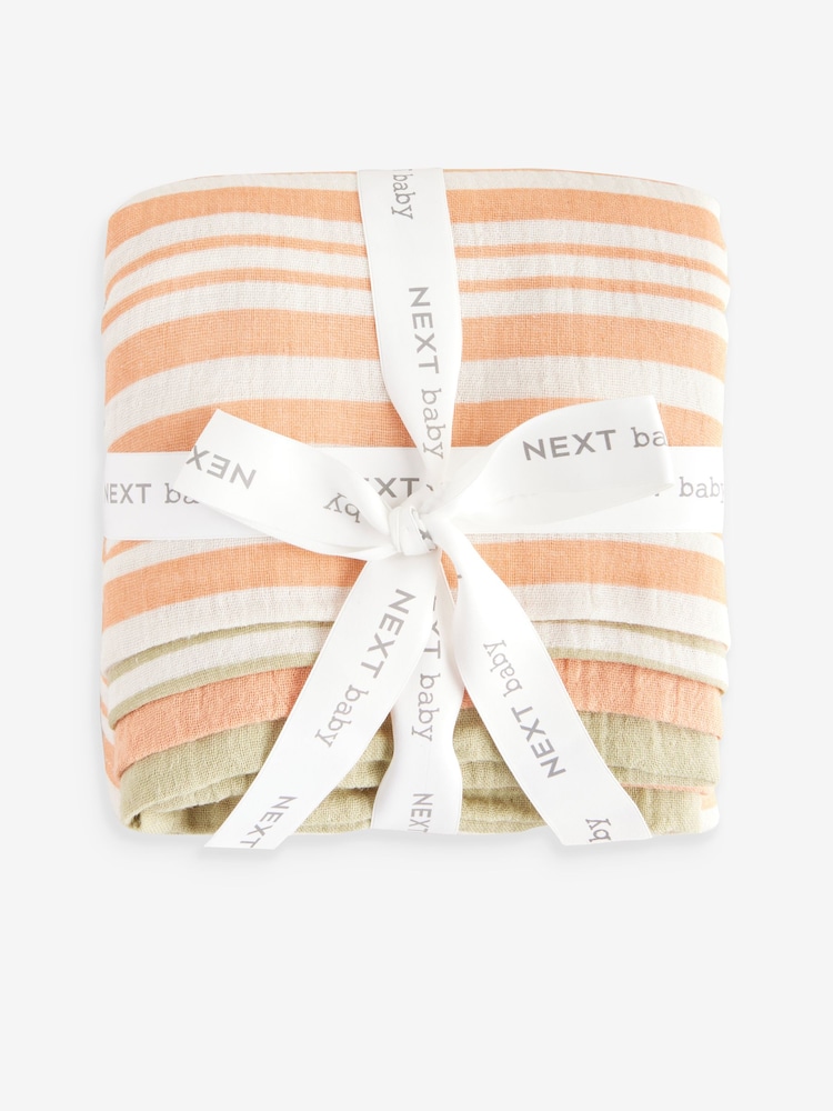 Grün - Baby-Spucktücher aus 100 % Baumwoll-Mussselin im 4er Pack - Bild 2 von 3 Grün - Baby-Spucktücher aus 100 % Baumwoll-Mussselin im 4er Pack - Bild 2 von 3