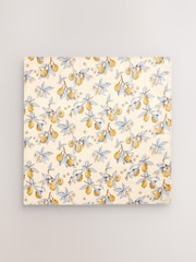 Zitrone/Blumenmuster - Baby-Spucktücher aus 100 % Baumwoll-Mussselin im 4er Pack - Bild 4 von 7