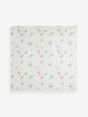 Cream Floral Baby Extra Large 100% Cotton Multipurpose Muslin - Image 2 of 3