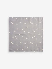 Charcoal Grey/Sage Green Sheep Baby Muslin Cloths 4 Pack - Image 5 of 7