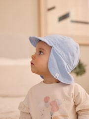 Blue Reversible Legionnaire Baby Hat (0mths-2yrs) - Image 2 of 4