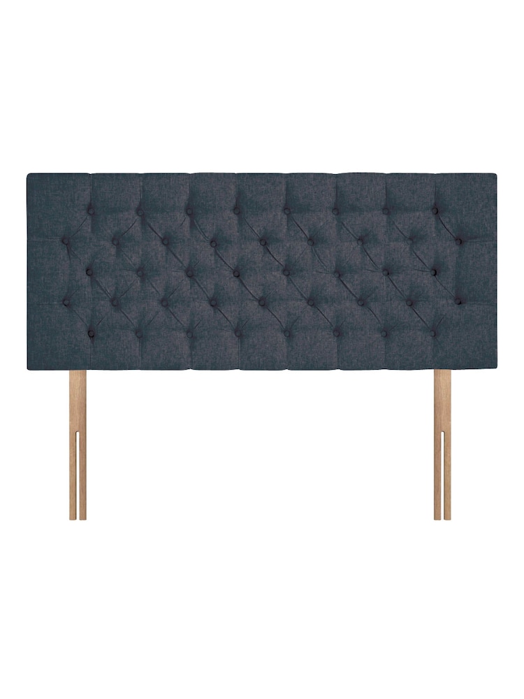 Sleepeezee Black Chesterfield Strutted Headboard - Image 1 of 2