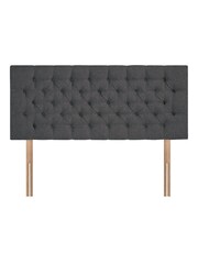Sleepeezee Grey Chesterfield Strutted Headboard - Image 1 of 2