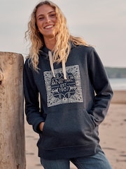 Animal Blue Womens Maya Organic Graphic Hoodie - Image 1 of 6