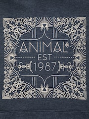 Animal Blue Womens Maya Organic Graphic Hoodie - Image 6 of 6