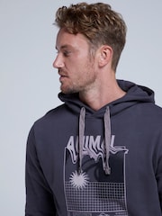 Animal Blue Mens River  Wavey Hoodie - Image 4 of 4