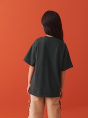 Lilo & Stitch Charcoal 100% Cotton Oversized T-Shirt (3-16yrs) - Image 4 of 7