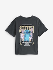 Lilo & Stitch Charcoal 100% Cotton Oversized T-Shirt (3-16yrs) - Image 5 of 7