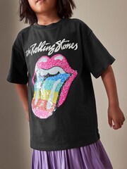 Black Rolling Stones Oversized T-Shirt (3-16yrs) - Image 3 of 6