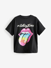 Black Rolling Stones Oversized T-Shirt (3-16yrs) - Image 4 of 6
