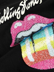 Black Rolling Stones Oversized T-Shirt (3-16yrs) - Image 6 of 6