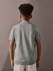Minerals 100% Cotton Short Sleeved Bubble Texture Polo Shirt (3-16yrs) - Image 2 of 6