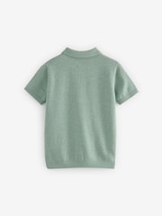 Minerals 100% Cotton Short Sleeved Bubble Texture Polo Shirt (3-16yrs) - Image 5 of 6